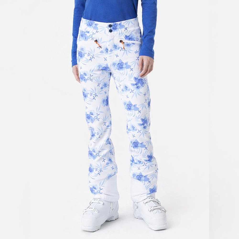Bogner Fire + Ice LoveShackFancu Ireen Blue Floral Print Ski Pant Womens Sz XS 4